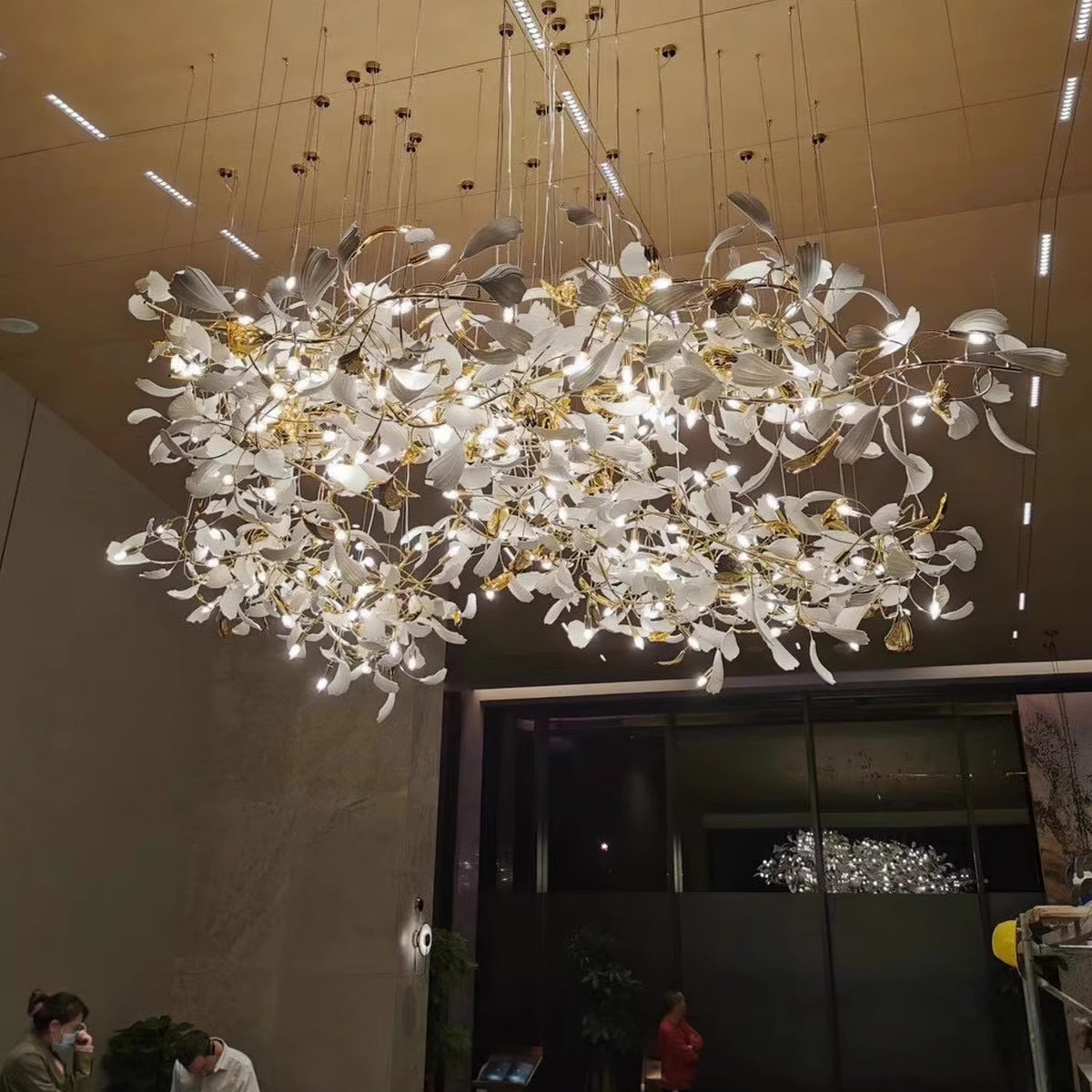 Gingko Leaves Chandelier 196.8"