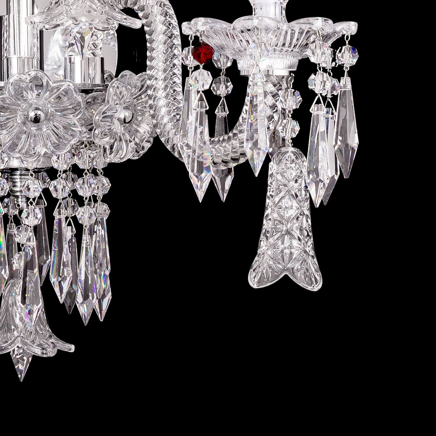 Arcadian Elegance Candle Crystal Wall Sconce With Bell