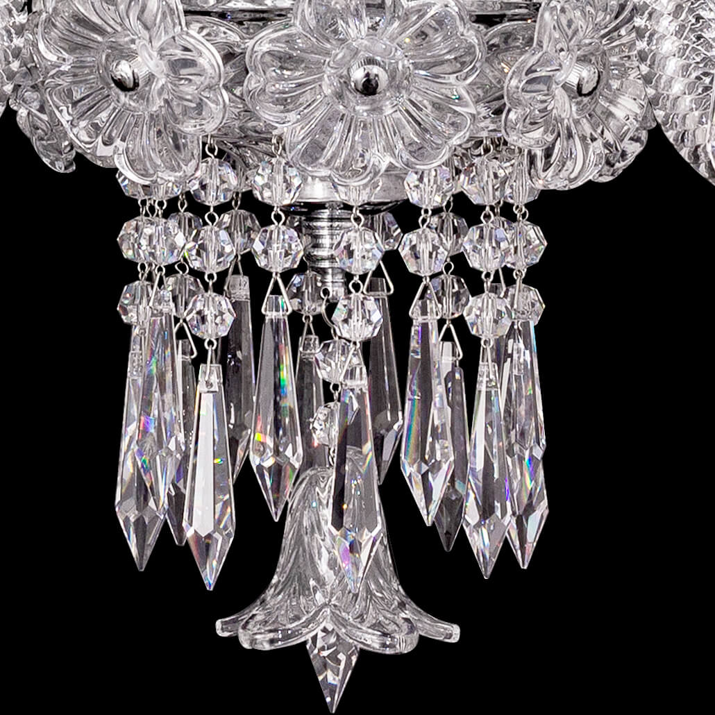 Arcadian Elegance Candle Crystal Wall Sconce With Bell