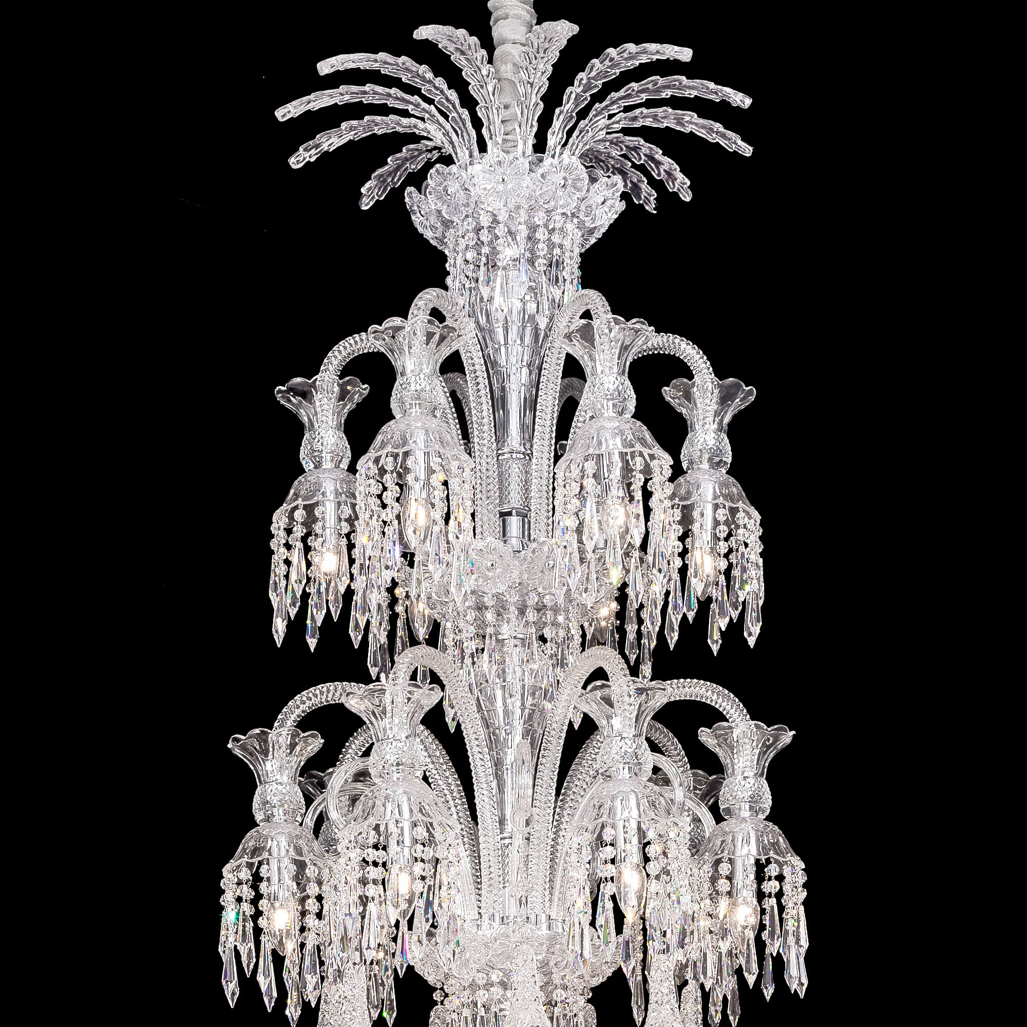 Huge Arcadian Museum Crystal Chandelier