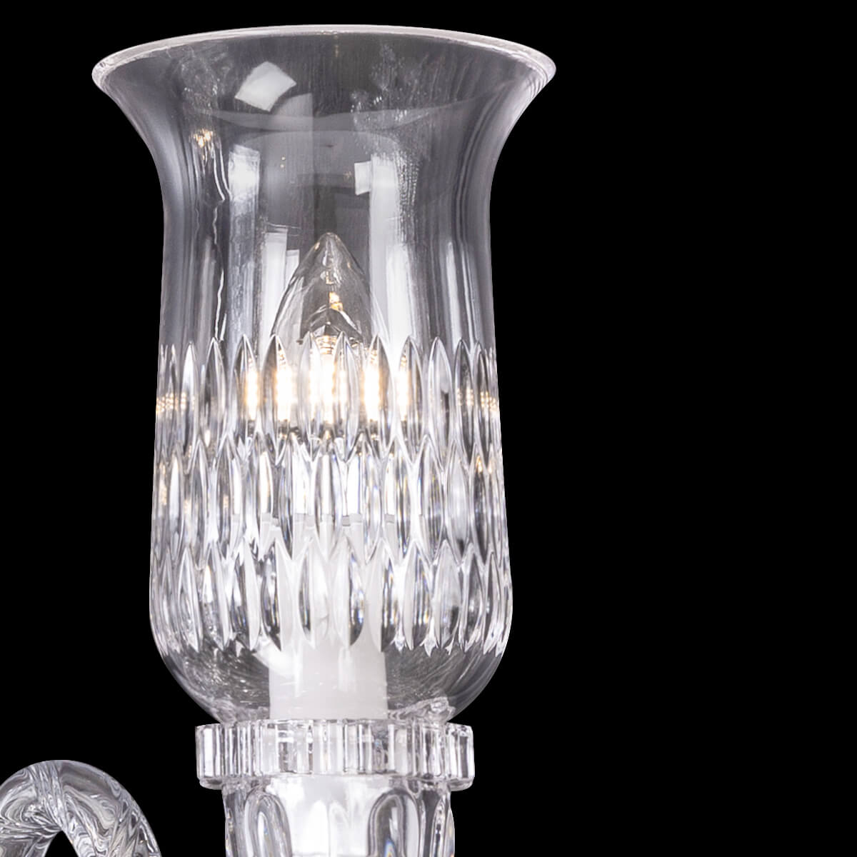 Arcadian Elegance Crystal Cup Wall Sconce