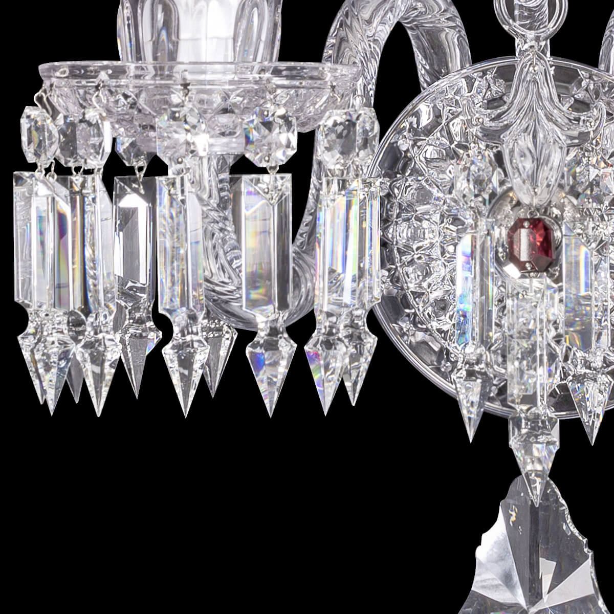 Arcadian Elegance Crystal Cup Wall Sconce