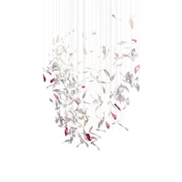 Flying Glass Feather Chandelier, Modern Spiral Glass Customisable Chandelier