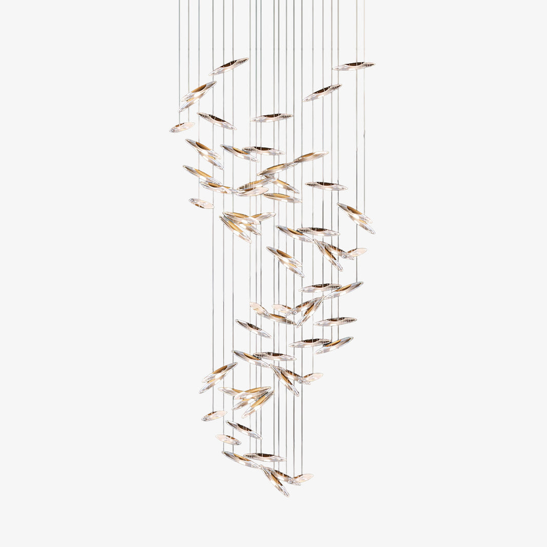 Moonlight Whispers Chandelier,Modern Spiral Glass Customisable Chandelier