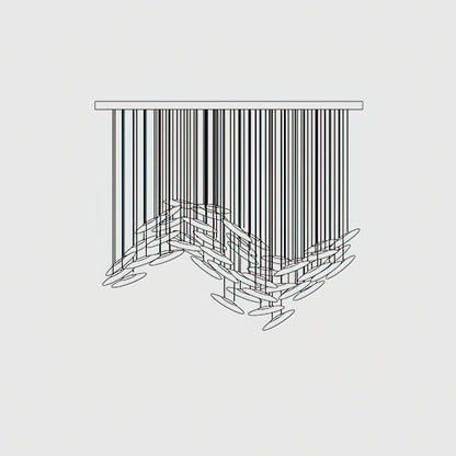 Moonlight Whispers Chandelier,Modern Spiral Glass Customisable Chandelier
