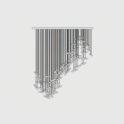 Moonlight Whispers Chandelier,Modern Spiral Glass Customisable Chandelier