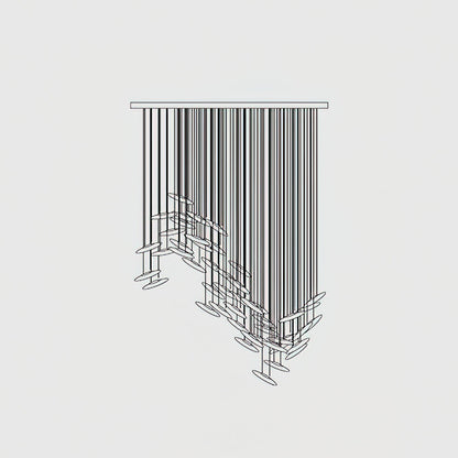 Moonlight Whispers Chandelier,Modern Spiral Glass Customisable Chandelier