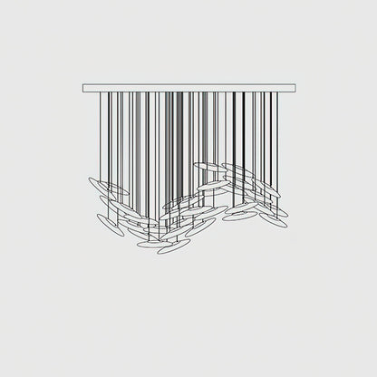 Moonlight Whispers Chandelier,Modern Spiral Glass Customisable Chandelier