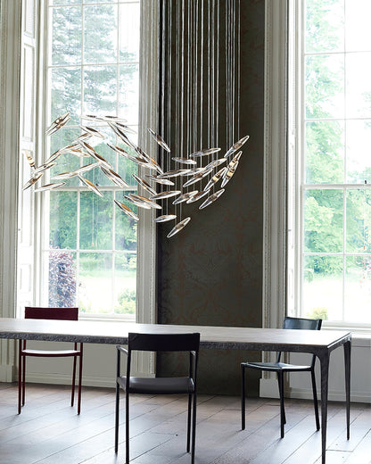 Moonlight Whispers Chandelier,Modern Spiral Glass Customisable Chandelier