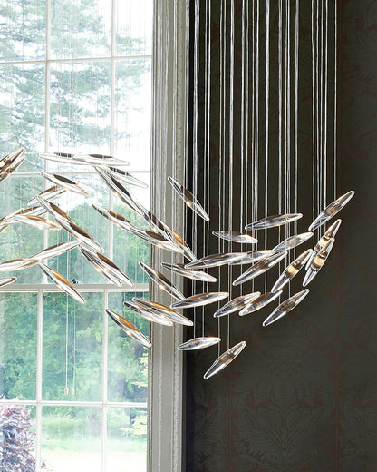 Moonlight Whispers Chandelier,Modern Spiral Glass Customisable Chandelier