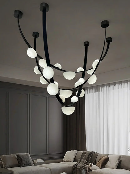 Alex Modern Dew Drops Alabaster Chandelier