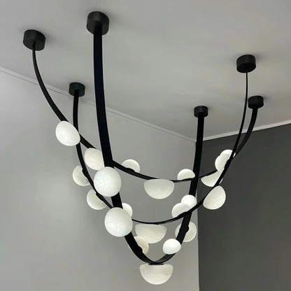 Alex Modern Dew Drops Alabaster Chandelier