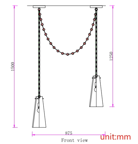 Contemporary Lucca Chandelier 202A-2 in Alabaster, 2-Light Vintage Alabaster Pendant Cluster