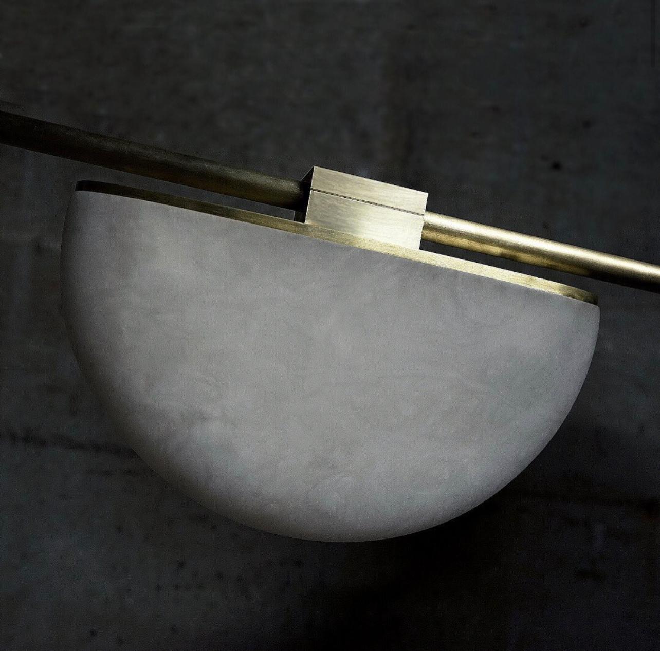 Glacera Alabaster Artistic Modern Chandelier For Living Room
