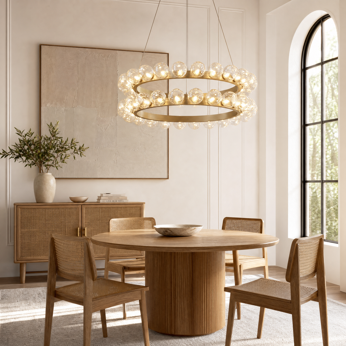 Ellison Bubbles Nested Glass Chandelier 39"