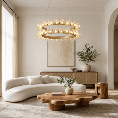 Ellison Bubbles Nested Glass Chandelier 39"