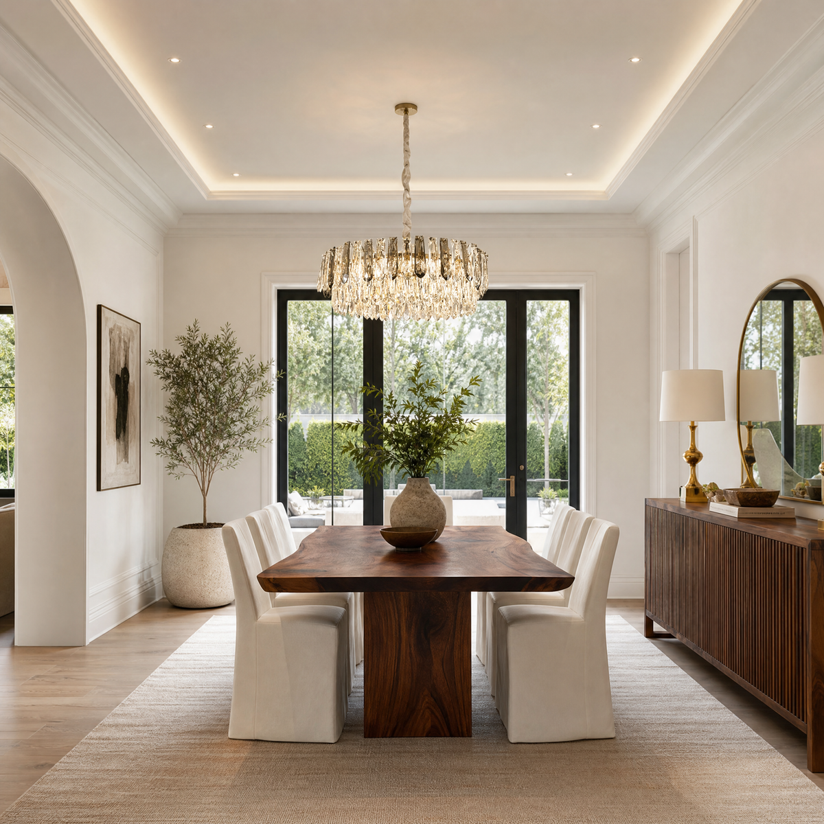 Eterea Crystal Halo Chandelier