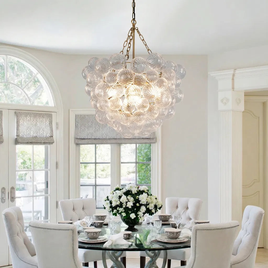 Bubble Ball Swirled Glass Chandelier