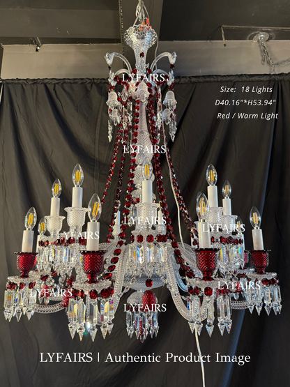 European-style Luxury Colorful Candle Crystal Oversized Chandelier Art Branch Designer Foyer/Staircase Light Fixture