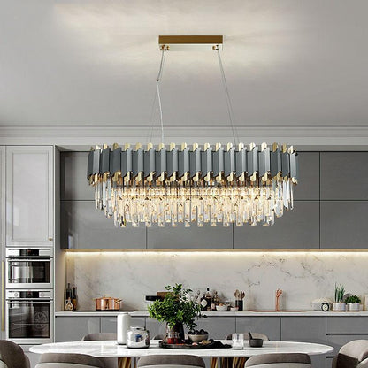 Flavian Rectangular Crystal Chandelier
