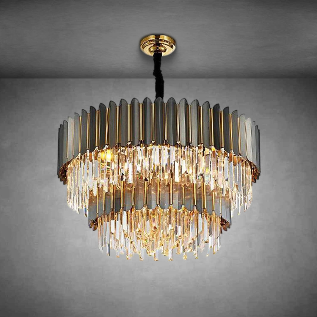 Flavian Double Tier Crystal Chandelier
