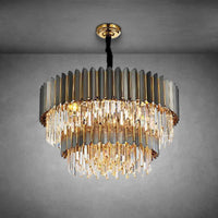Flavian Double Tier Crystal Chandelier