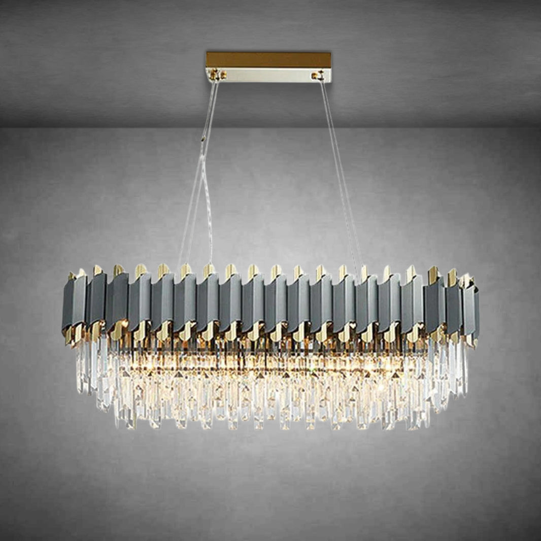 Flavian Rectangular Crystal Chandelier