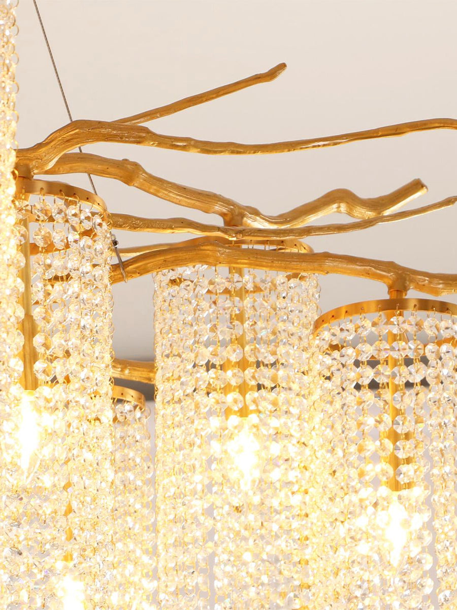 Forest Dawn Brass Chandelier - Vakkerlight