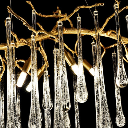 French Style Crystal Branch Drops Chandelier