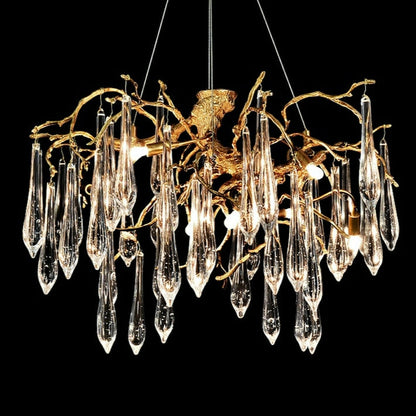 French Style Crystal Branch Drops Chandelier