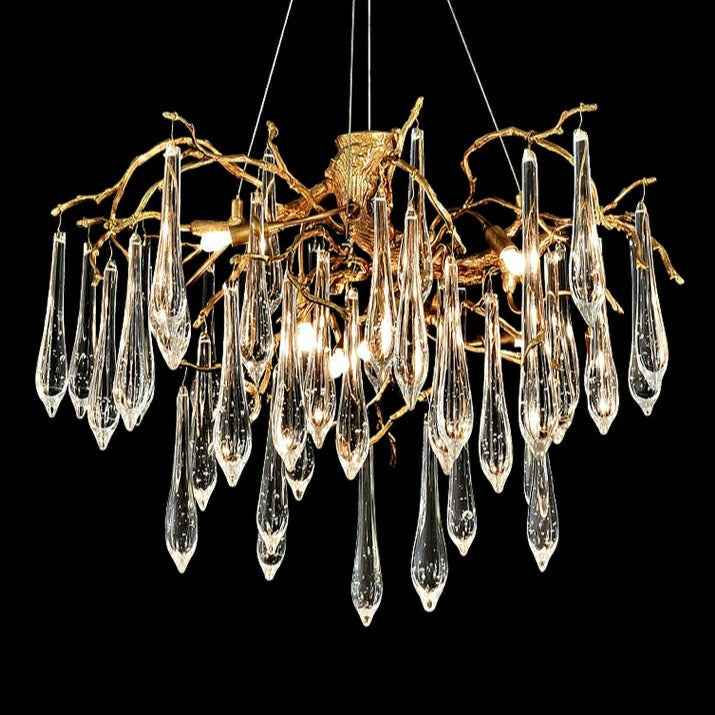 French Style Crystal Branch Drops Chandelier