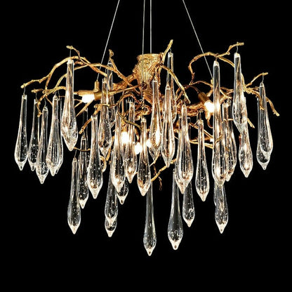 French Style Crystal Branch Drops Chandelier