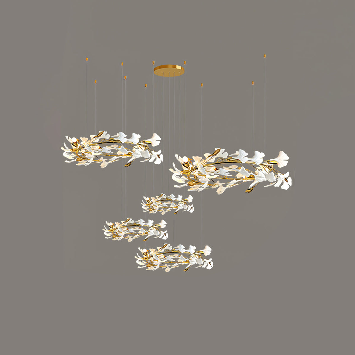 Gingko Leaves Chandelier 196.8"