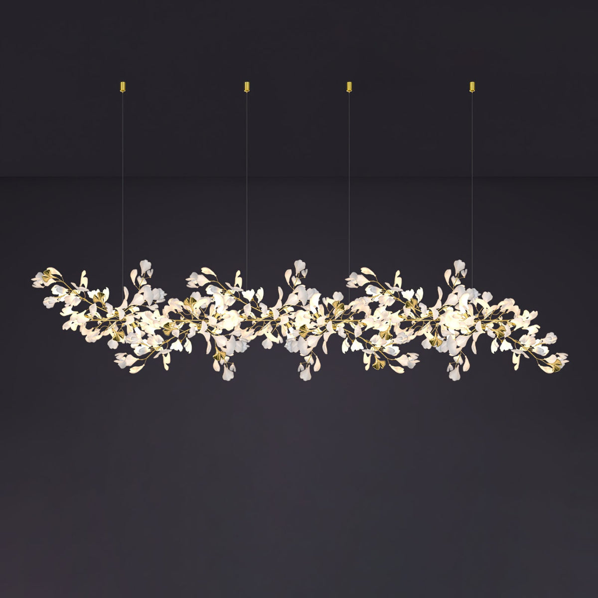 Gingko Leaves Chandelier 196.8"
