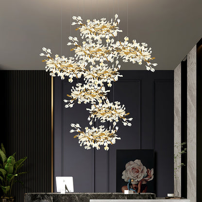 Gingko Leaves Chandelier 196.8"
