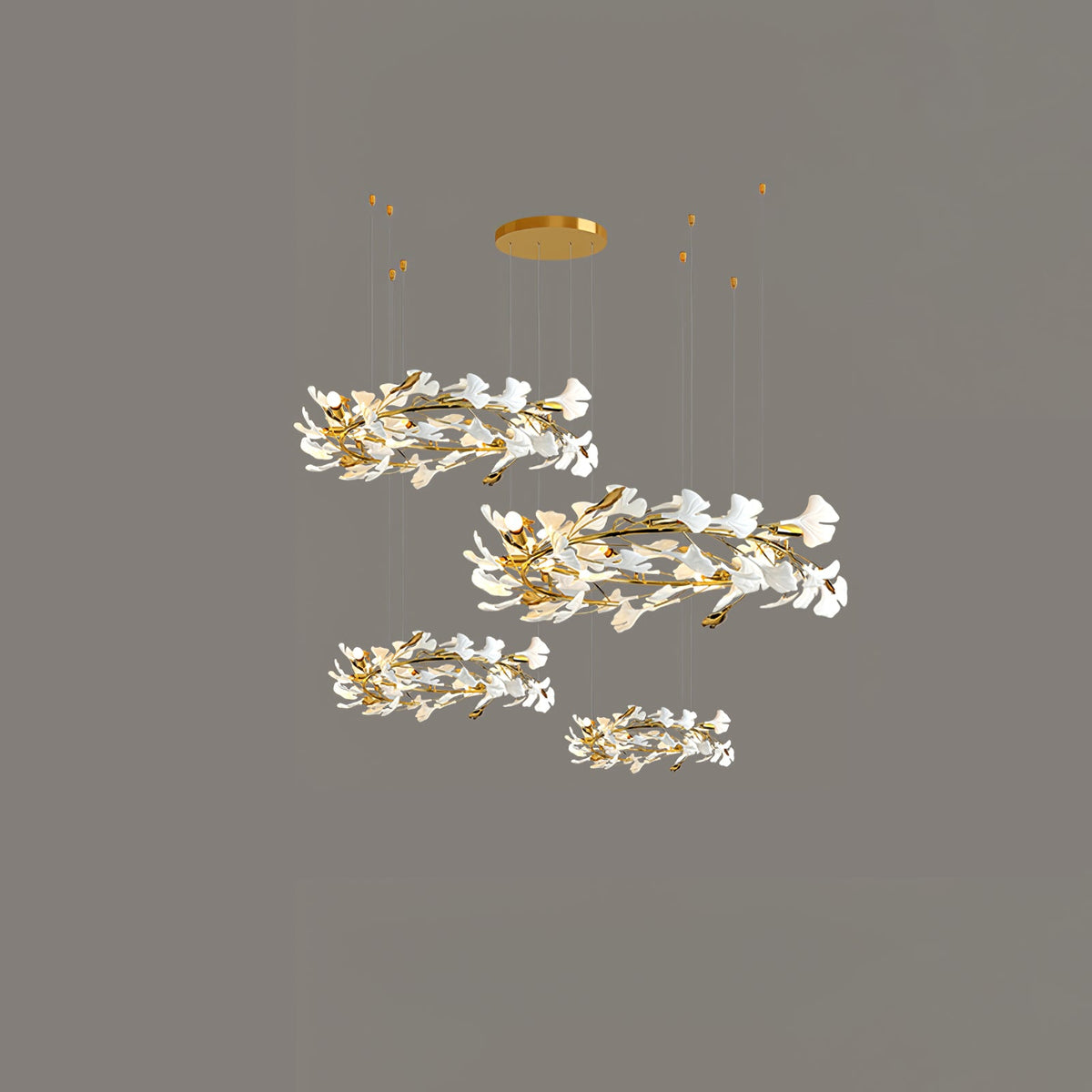 Gingko Leaves Chandelier 196.8"