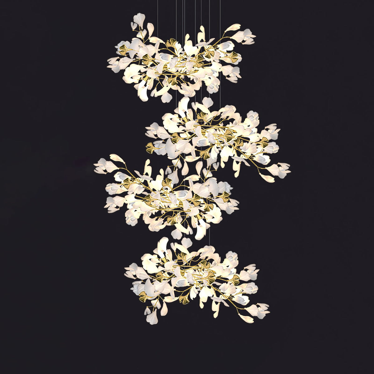 Gingko Leaves Chandelier 196.8"