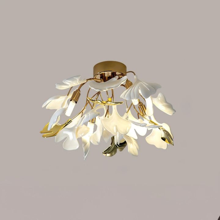 Gliss Gingko Ceramic Ceiling Lamp, Kitchen Island Flushmount Lamp