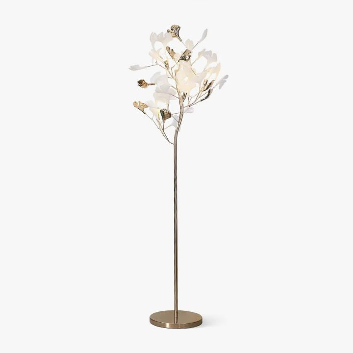 Gliss Gingko Ceramic Leaf Floor Lamp, Modern Stand Lamp