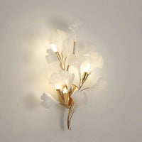 Gliss Ceramic Gingko Wall Lamp, Modern Branch Wall Sconce