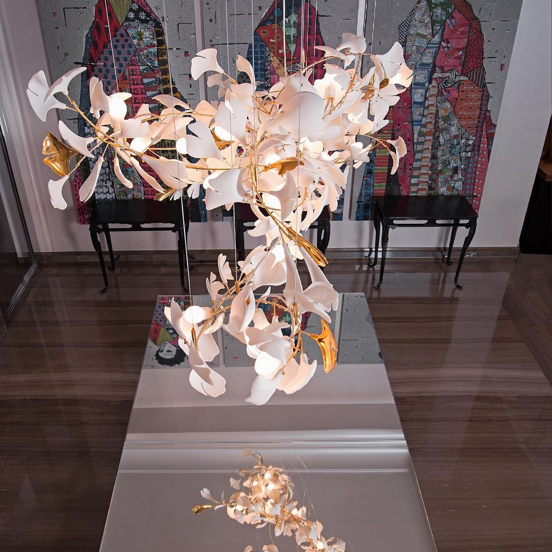 Gingko Leaves Chandelier 196.8"