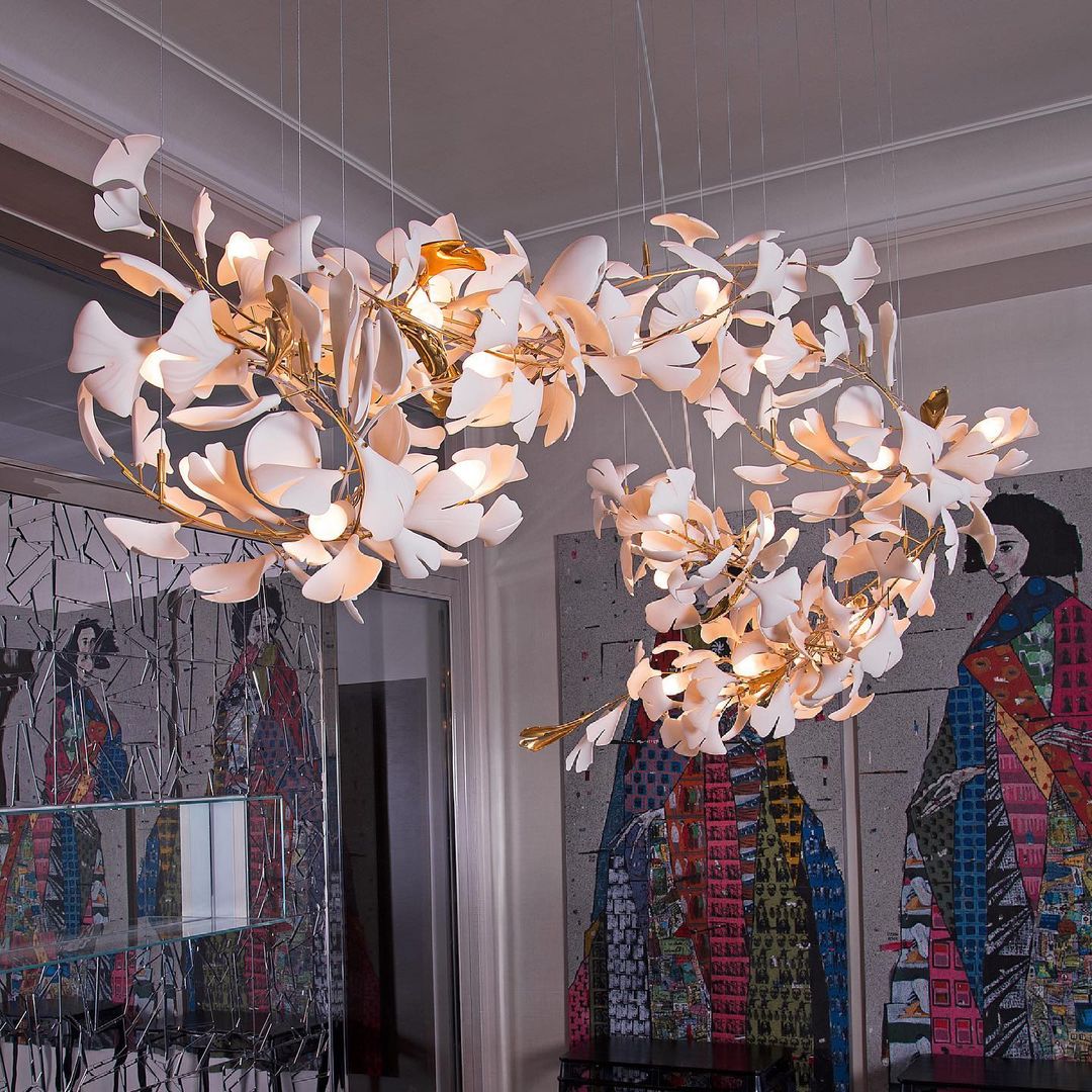 Gingko Leaves Chandelier 196.8"