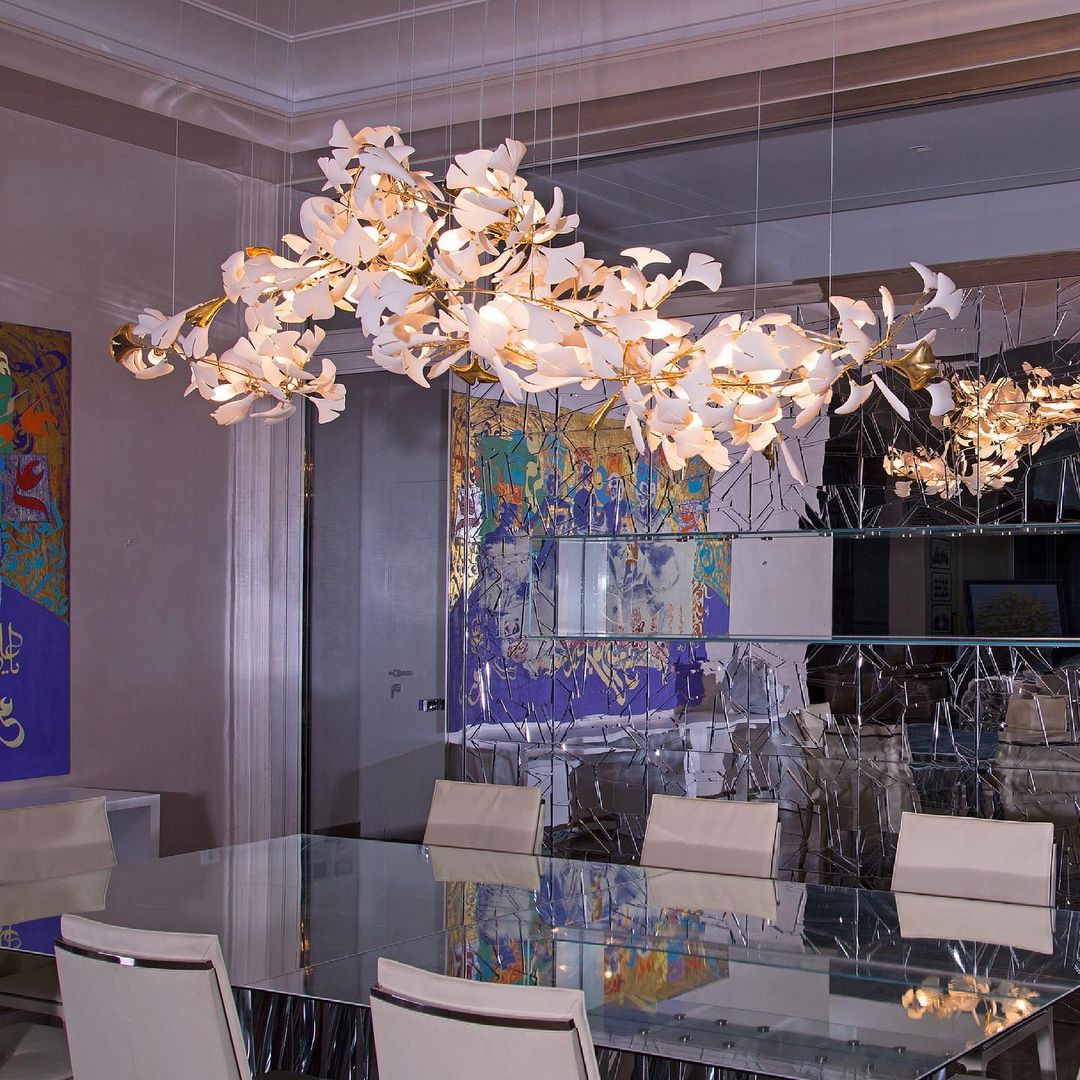 Gingko Leaves Chandelier 196.8"