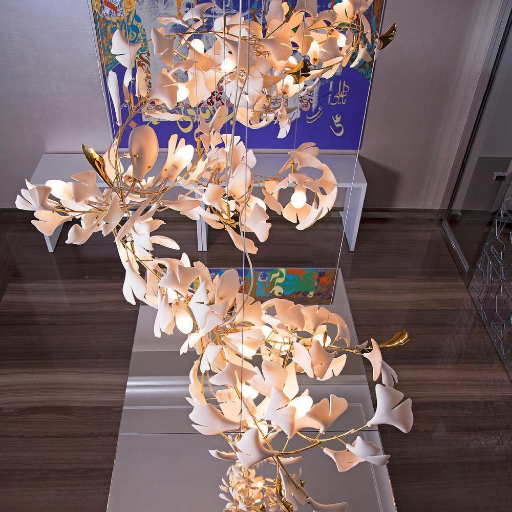 Gingko Leaves Chandelier 196.8"