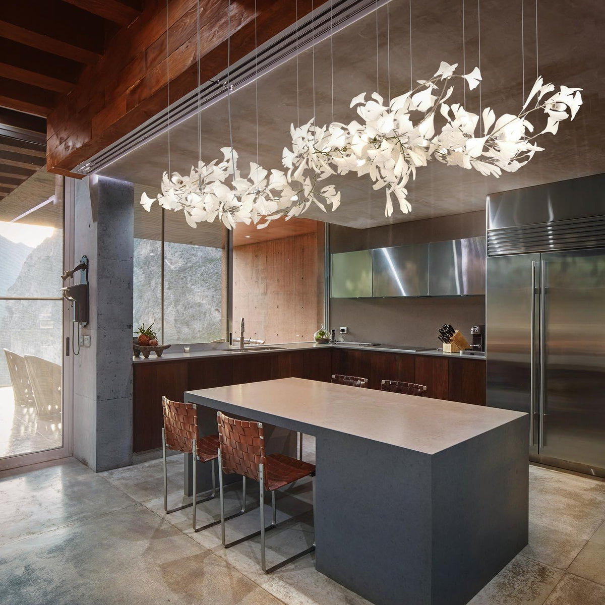 Gingko Leaves Chandelier 196.8"