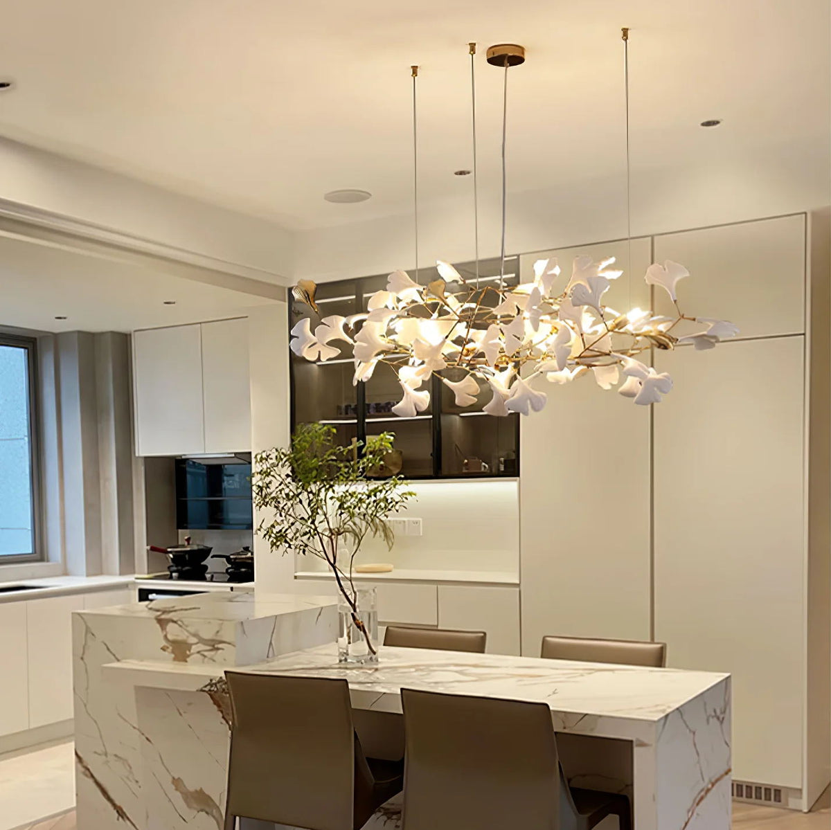 Gingko Leaves Chandelier 196.8"