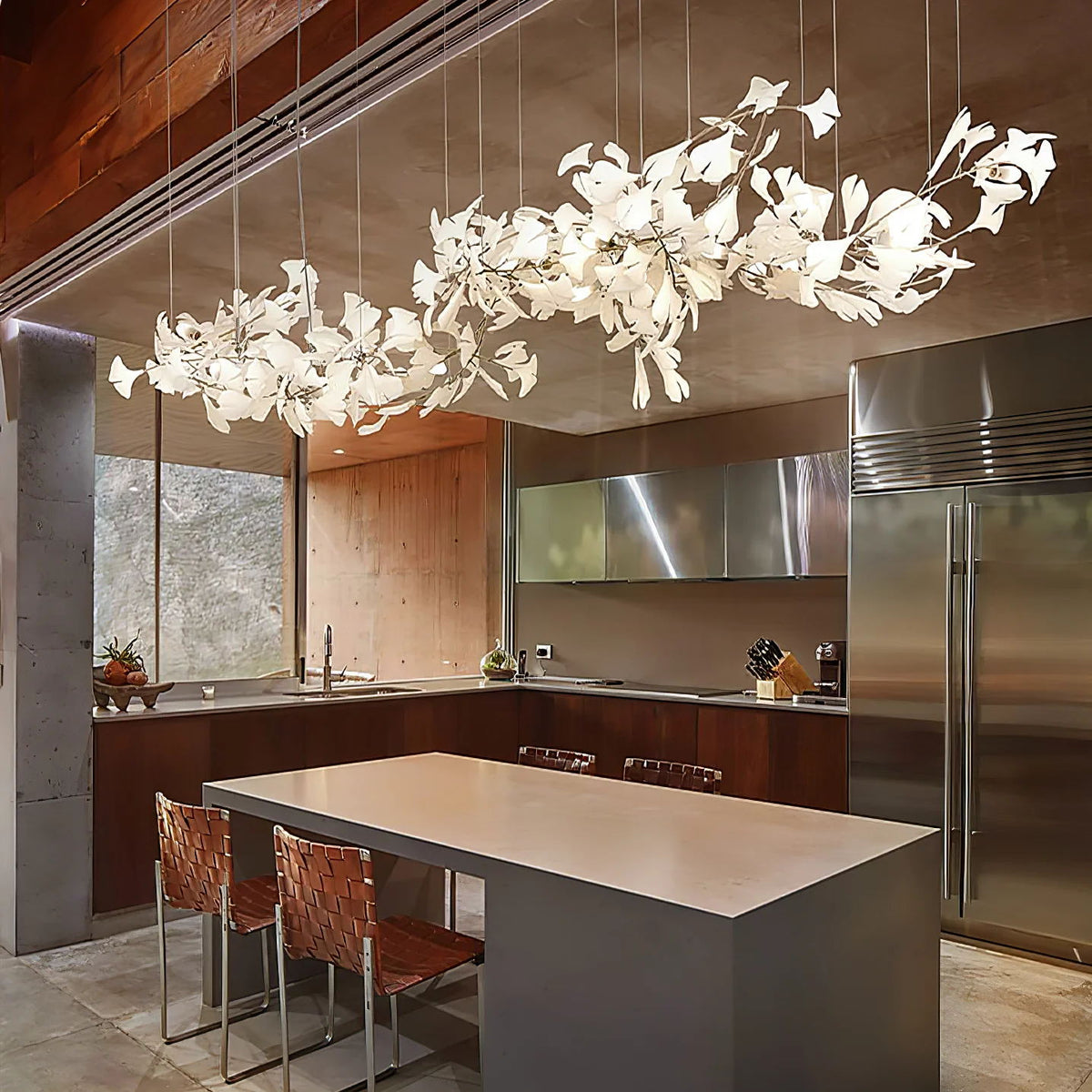 Gingko Leaves Chandelier 196.8"