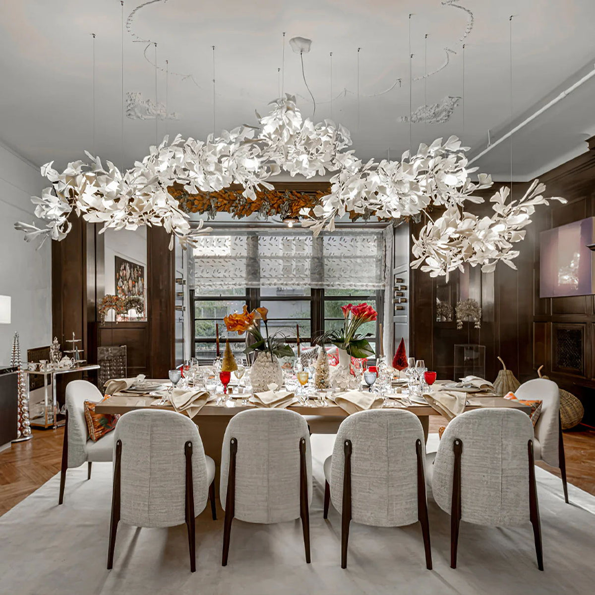 Gingko Leaves Chandelier 196.8"
