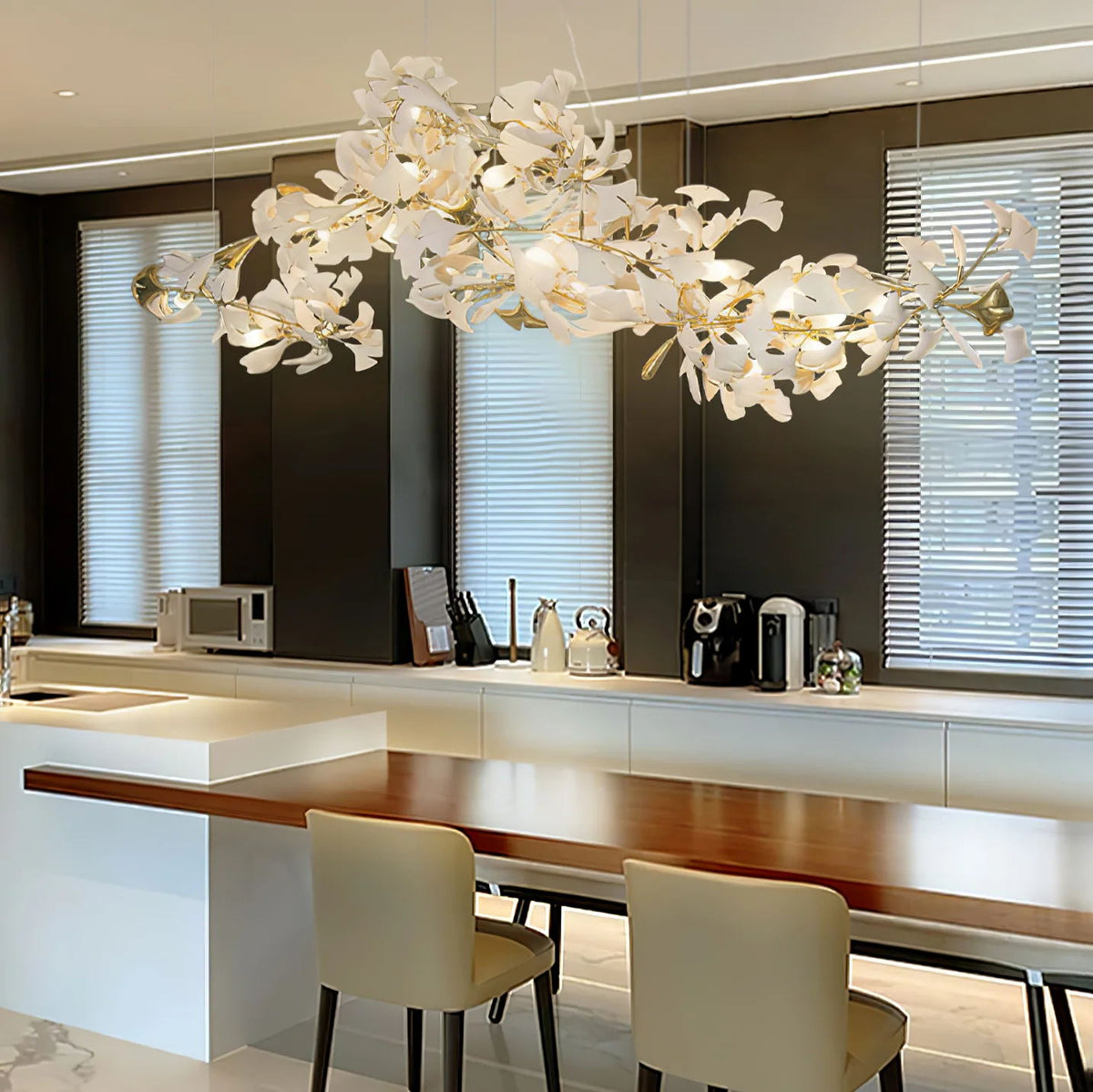 Gingko Leaves Chandelier 196.8"