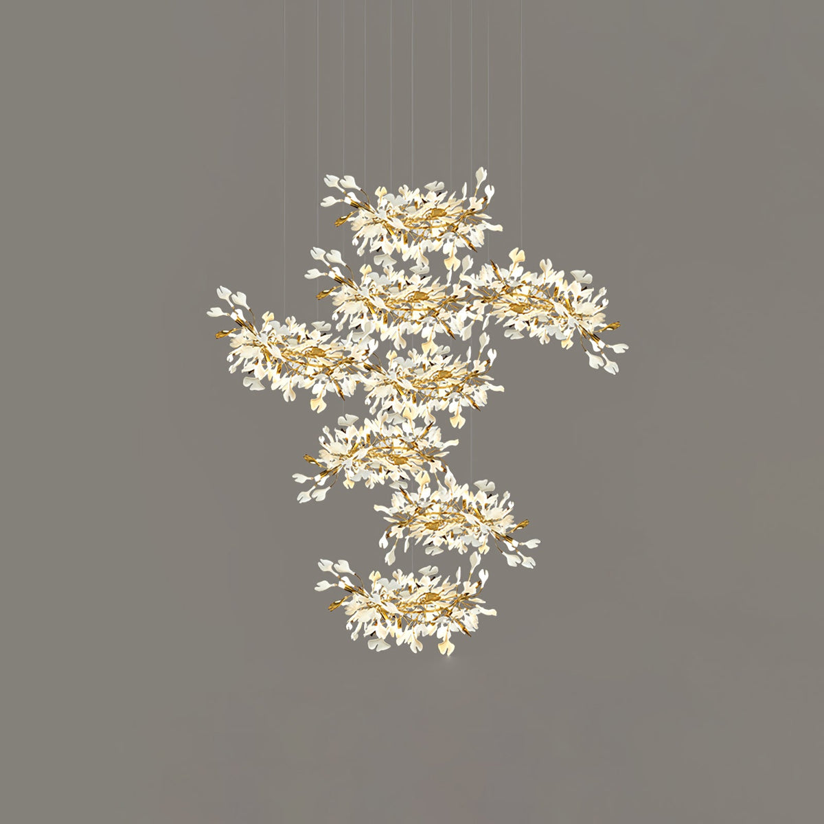 Gingko Leaves Chandelier 196.8"
